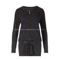 Women's black one-piece with zipper